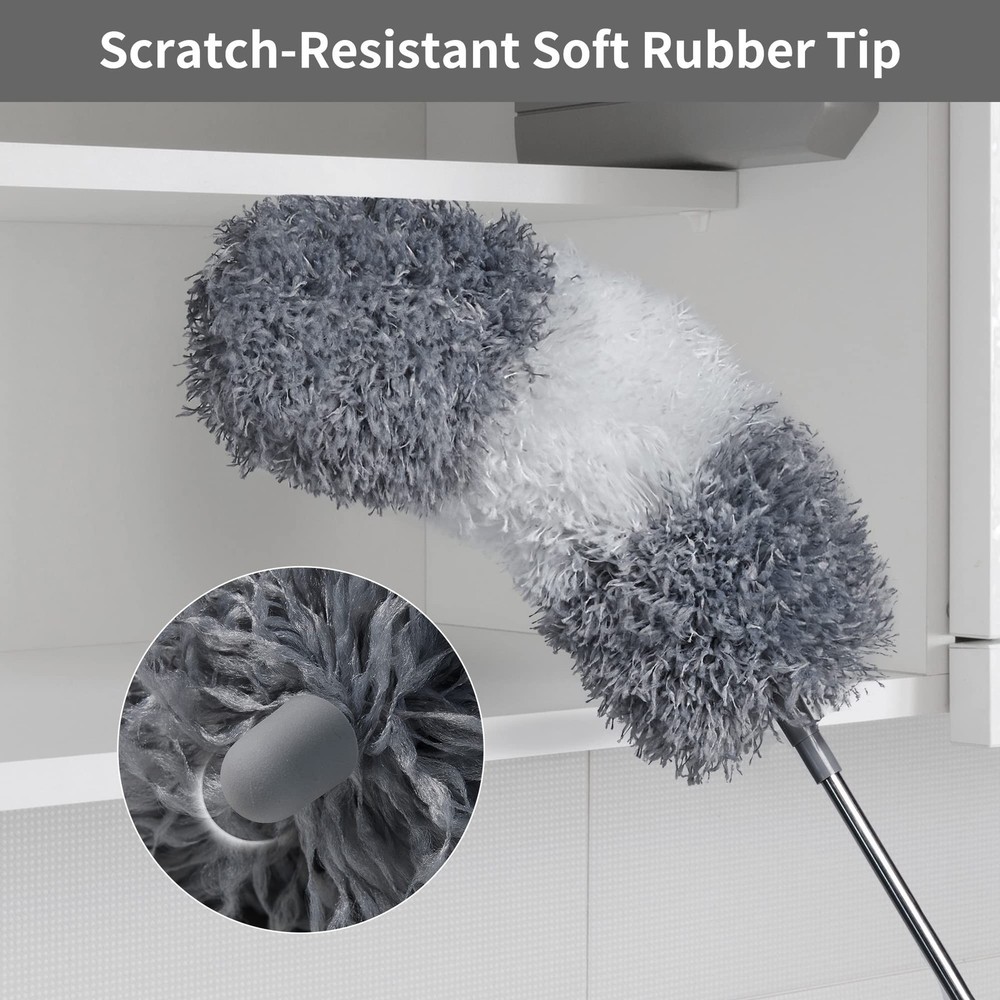 BOOMJOY Microfiber Feather Duster 7PCS, Bendable Dusters with 100 inches Exte...