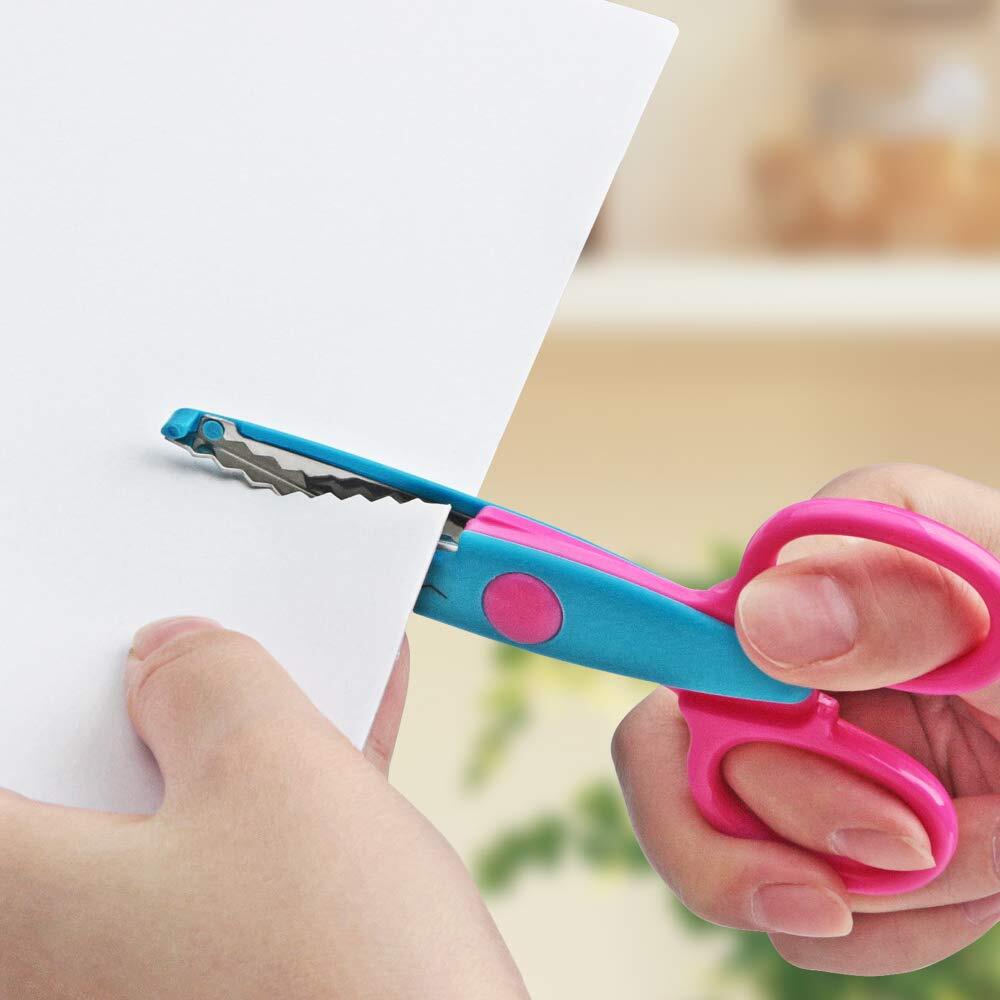 Craft Scissors Decorative Edge ABS Resin Scrapbook Scissors with 6 Pattern Sa...