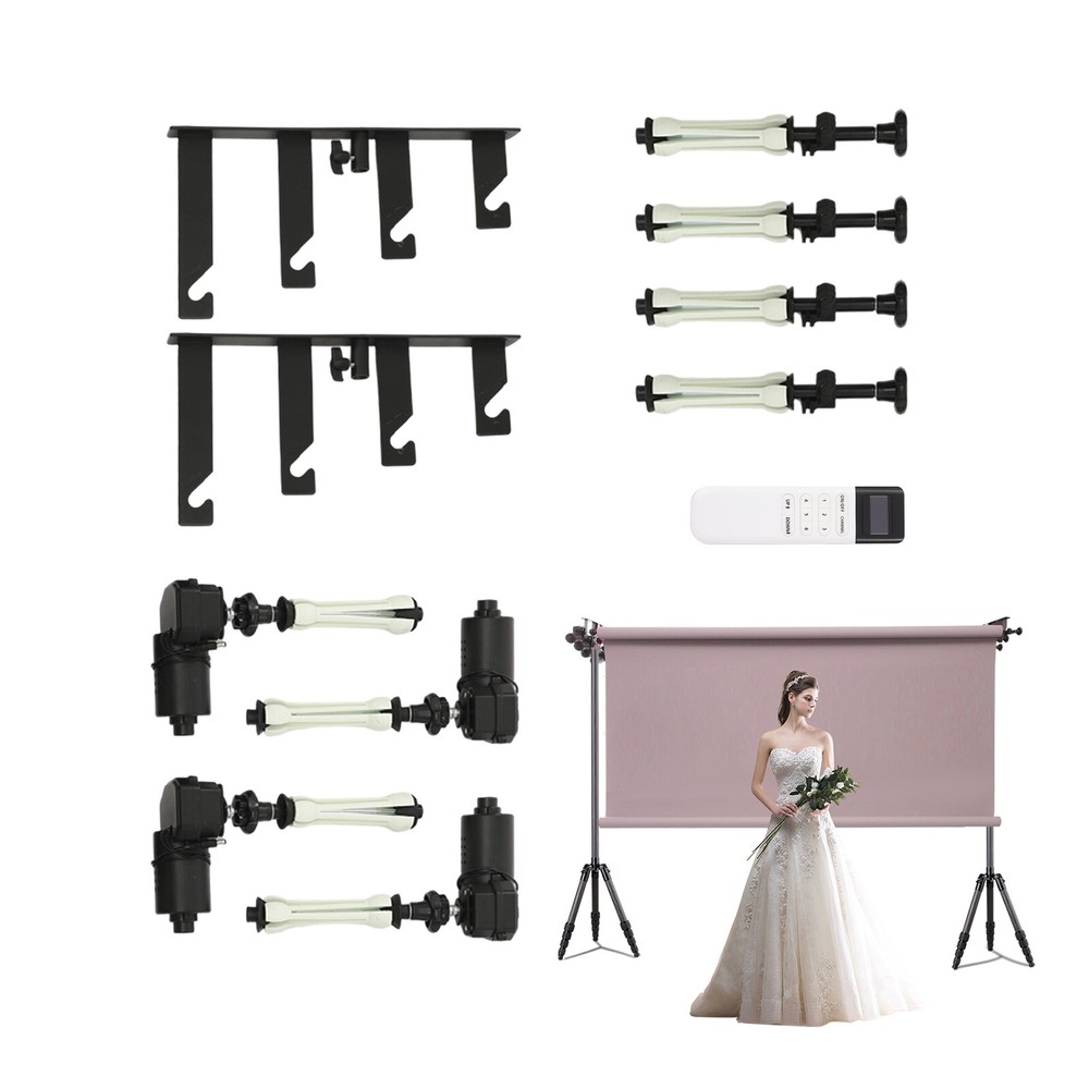 Photography Backdrop Support System Wall Mount Studio Background Stand 4 Roller