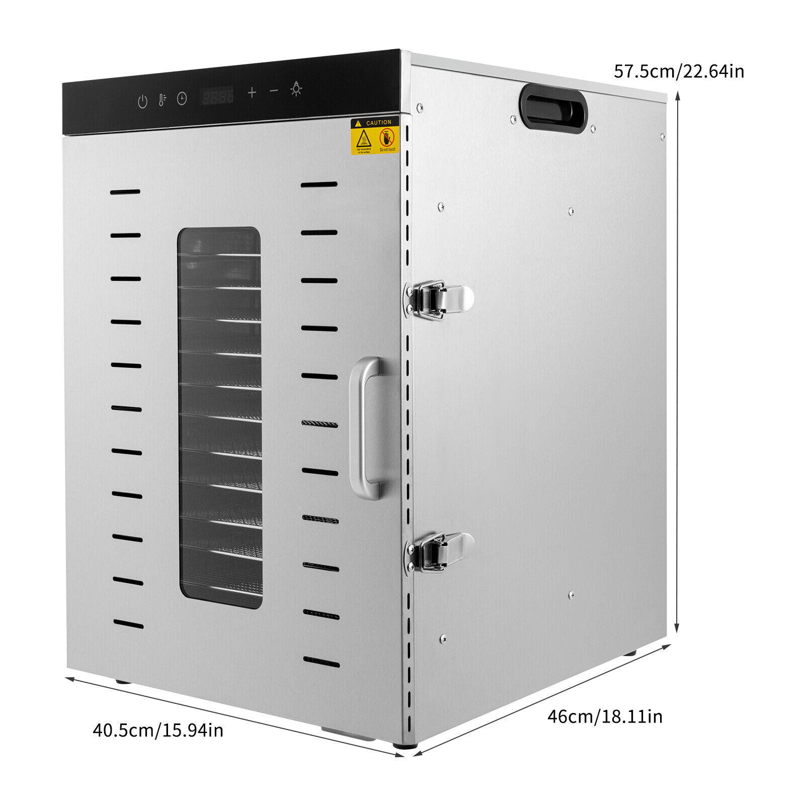 Commercial 16-Tray Countertop Electric Food Dehydrator Fruit Meet Dryer Machine