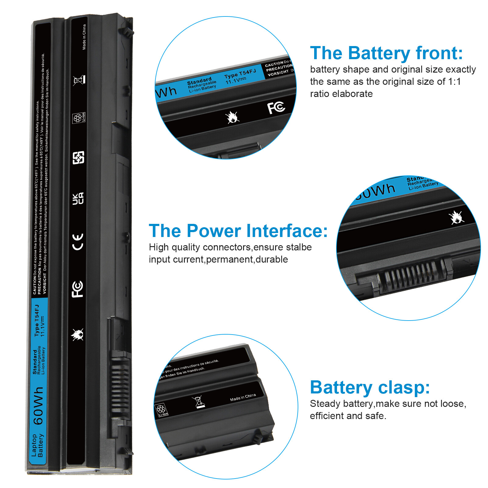 Lot Battery for Dell Latitude E6420 E6520 E5520 E5420 E6430 ATG E6530 T54FJ