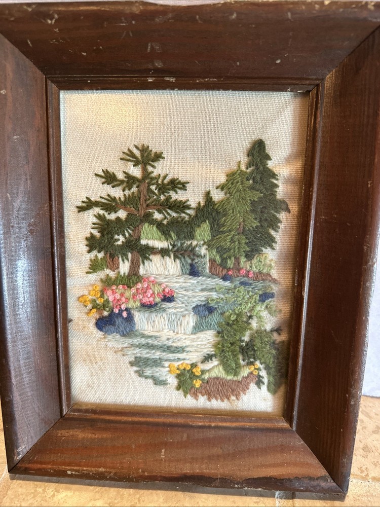 Stitcher Waterfall Evergreens Frame