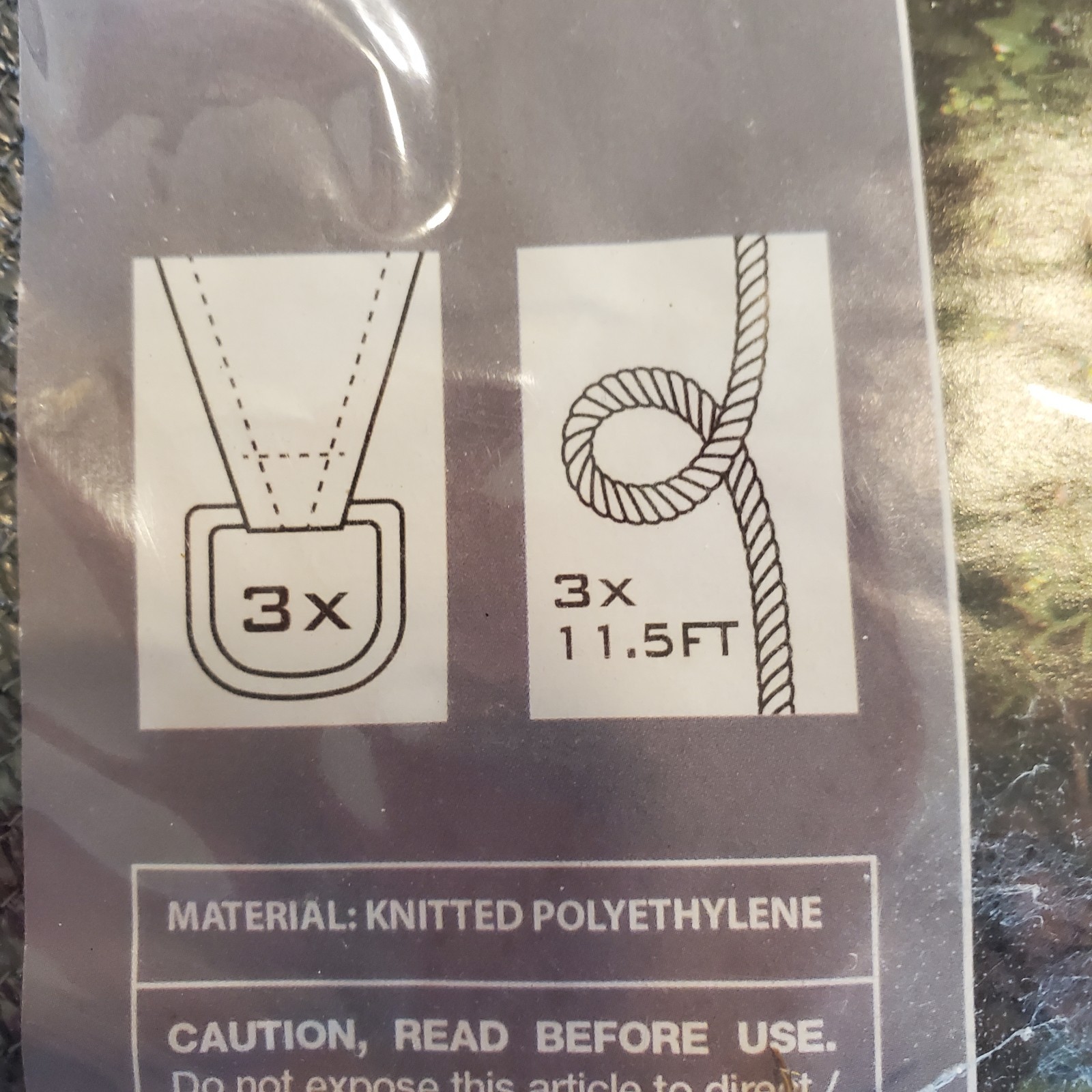 Ambiance Patio Cover Shade Cloth/ Net 12x12x12 Triangle Steel Gray Color New