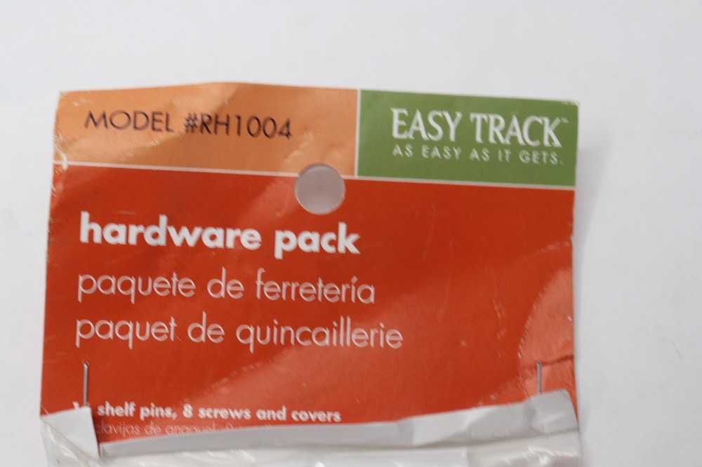 Easy Track Closet Hardware Pack Plastic White RH1004