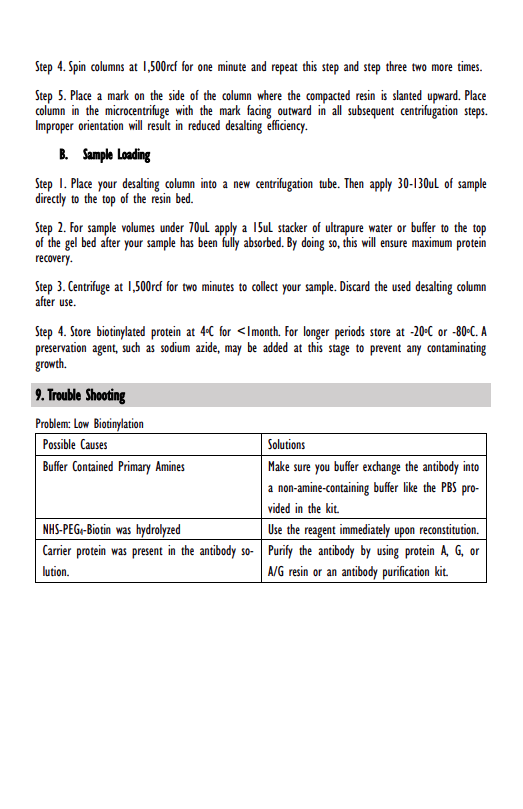Attogene Protein Biotinylation Kit