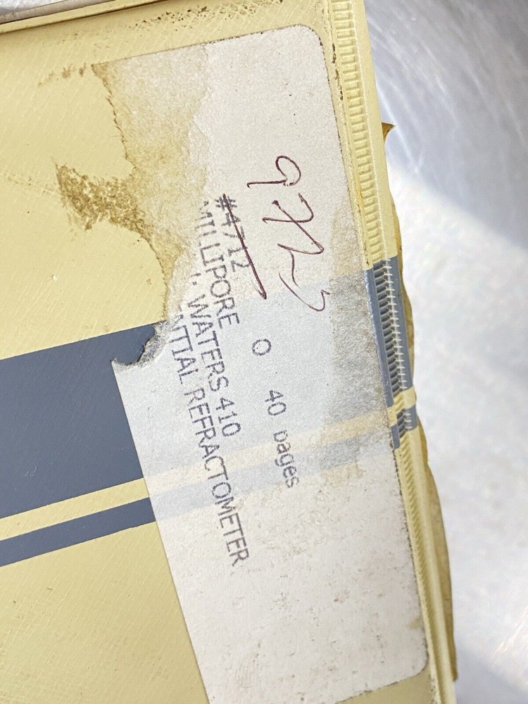 Millipore Waters 410 Differential Refractometer - Users Guide / Manual