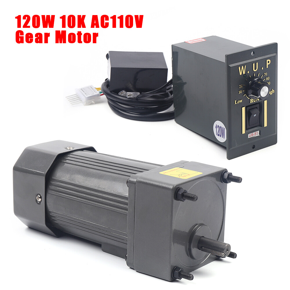 110V 120W AC Gear Motor Electric Motor Variable Reducer w/ Speed Controller