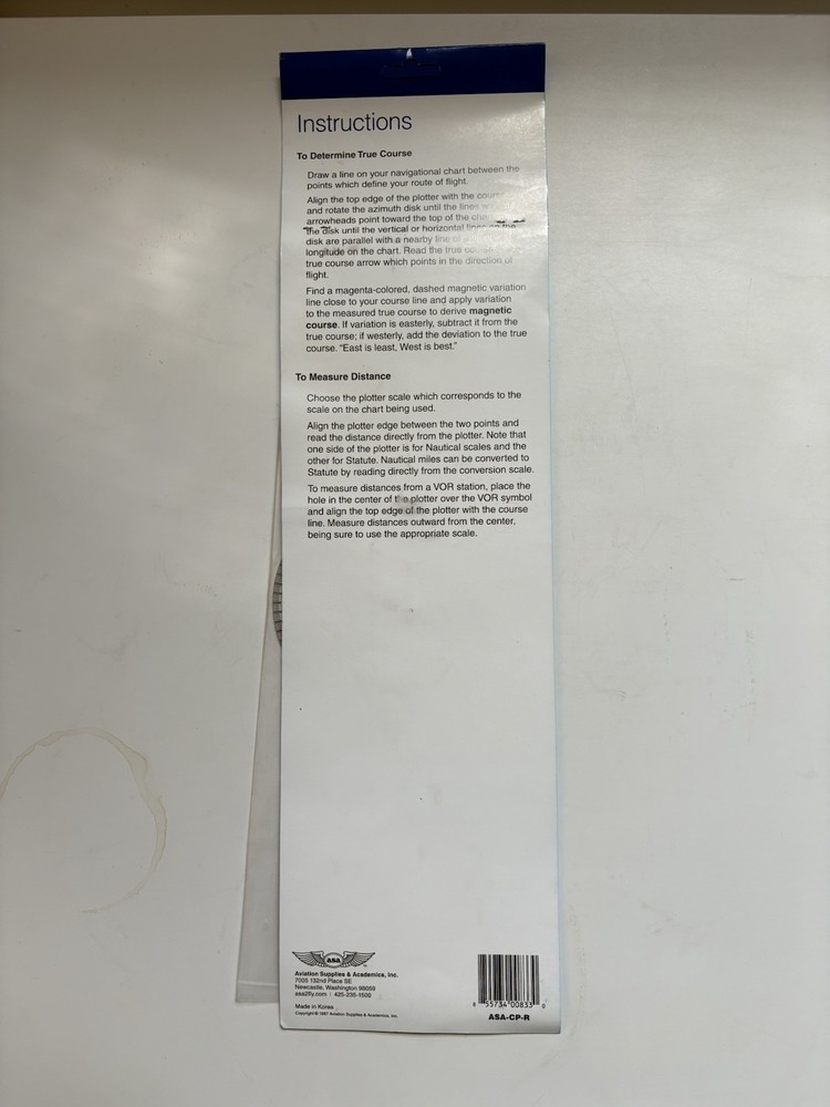 NEW ASA Rotating Plotter – Precision VFR Flight Navigation Tool