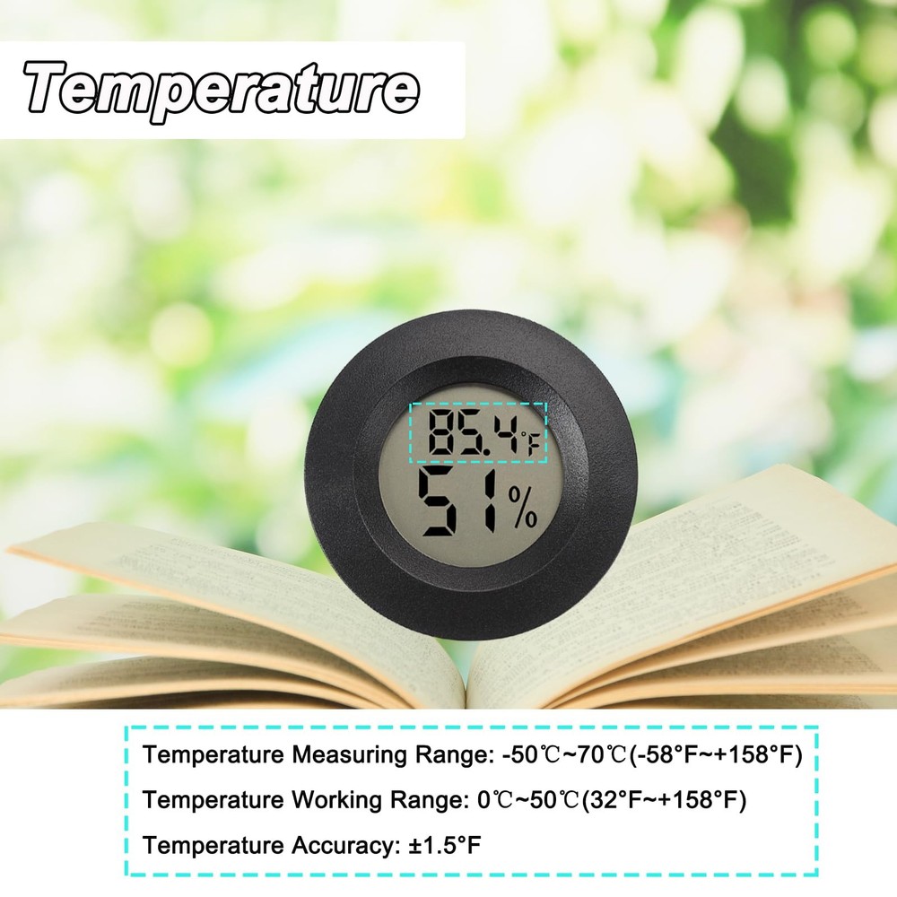 Mini Hygrometer Digital Thermometer Humidity Meter 2 Pack Hygrometer Thermometer