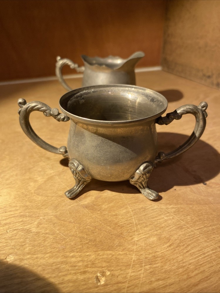 Creamer & Sugar Silver Metal UNBRANDED