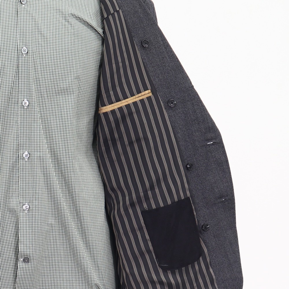 Stafford 46R Gray Sport Coat Blazer Jacket Solid 3B Wool