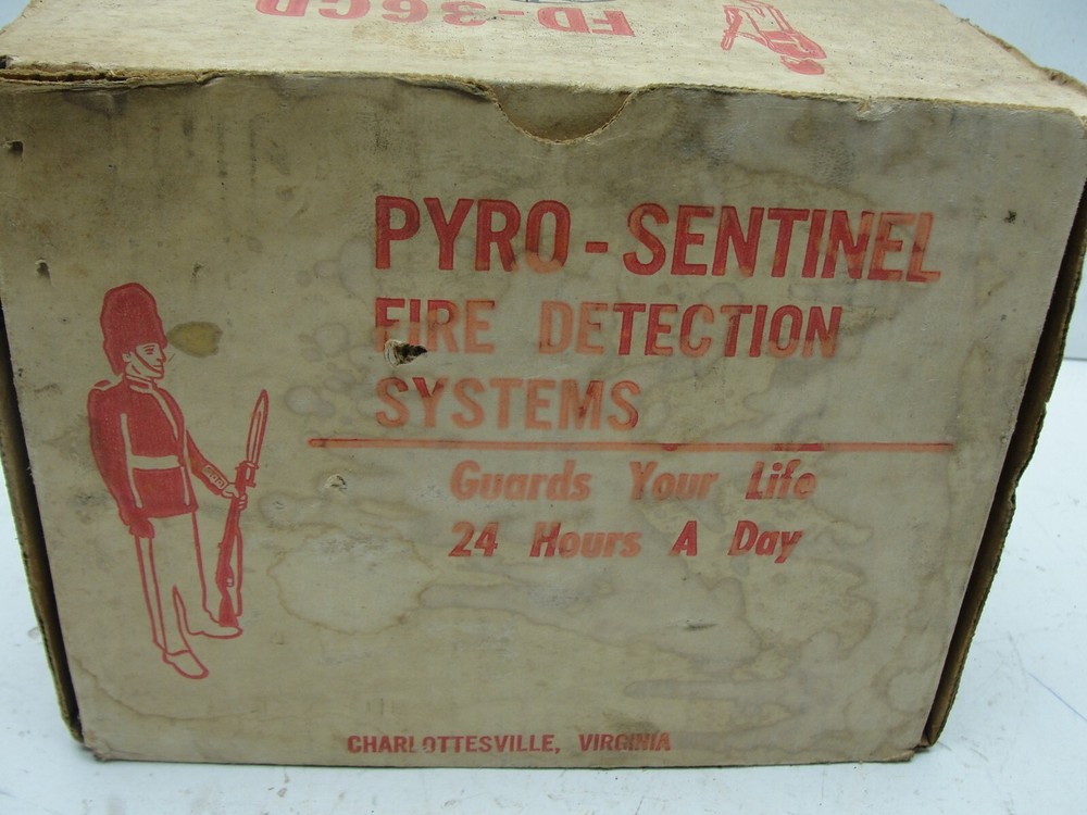 Pyro Sentinel Fire Detection Systems FD-36CD New Original Box Antique Detector