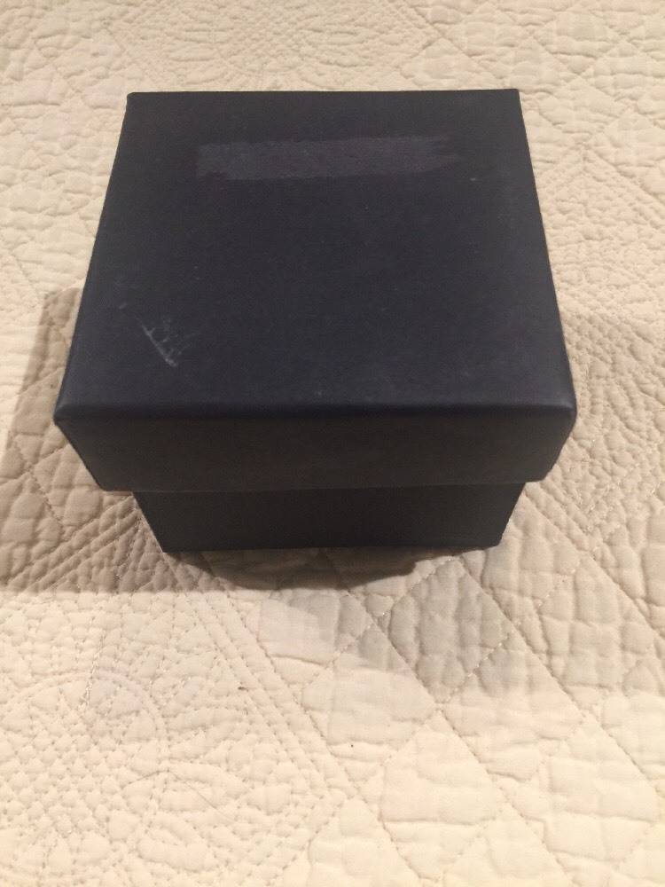 Solid Dark Dark wood Quartz Desk Clock 2" X 2" New In Box