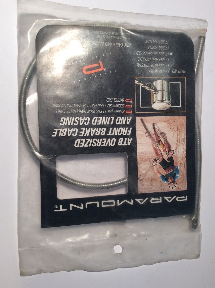 Paramount ATB Oversized Front Brake Cable and Lined Casing 17 985 Silver Crystal
