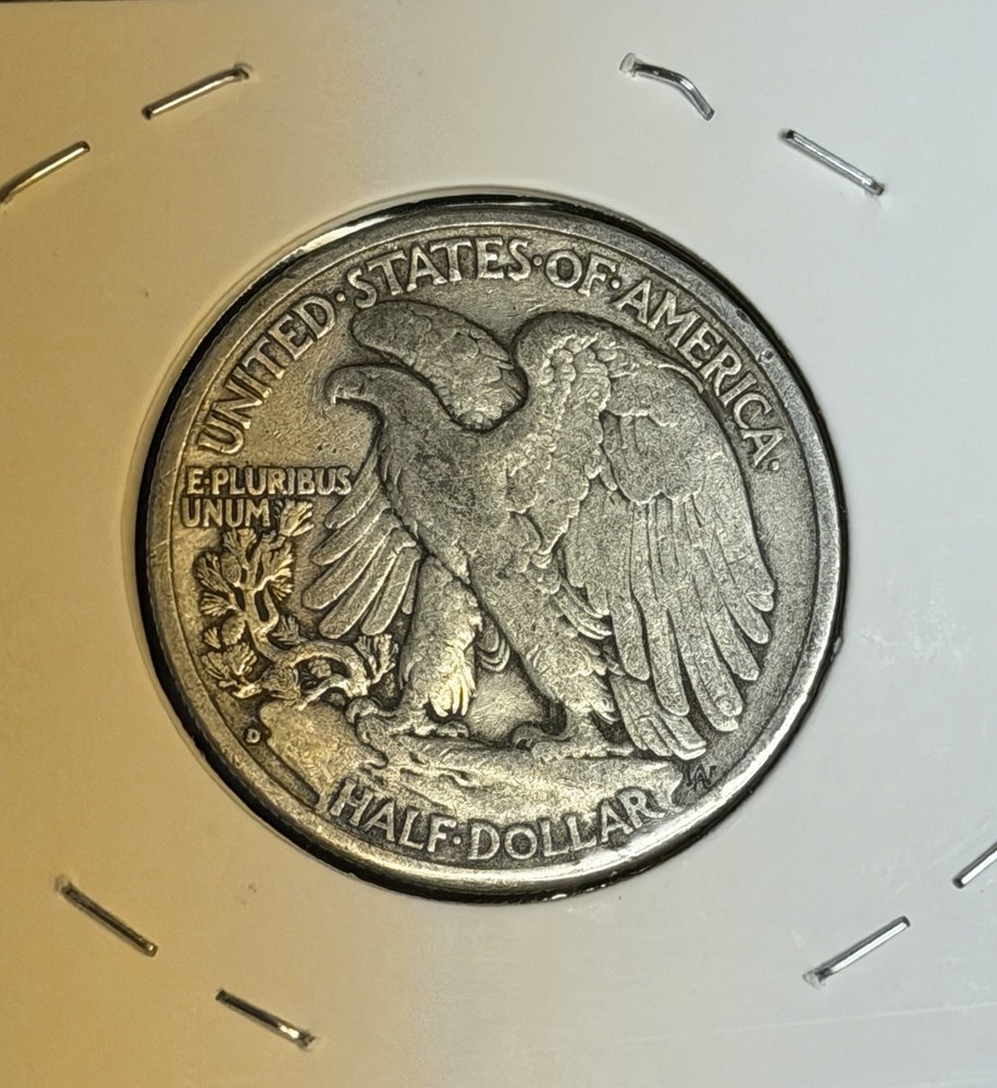1943 D VF Walking Liberty Half Dollar