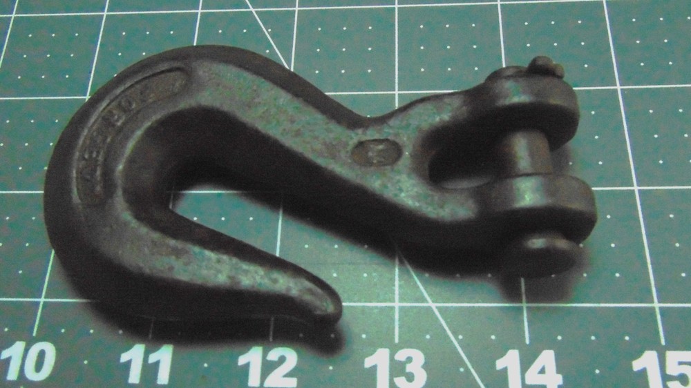 2 Vintage Chain Hook High Test 3/8" Forged