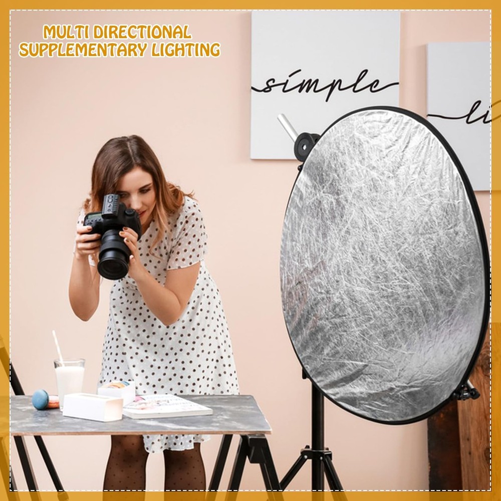 2-in-1 Light Reflector Photography Panel, Portable Multi-Disc Light...