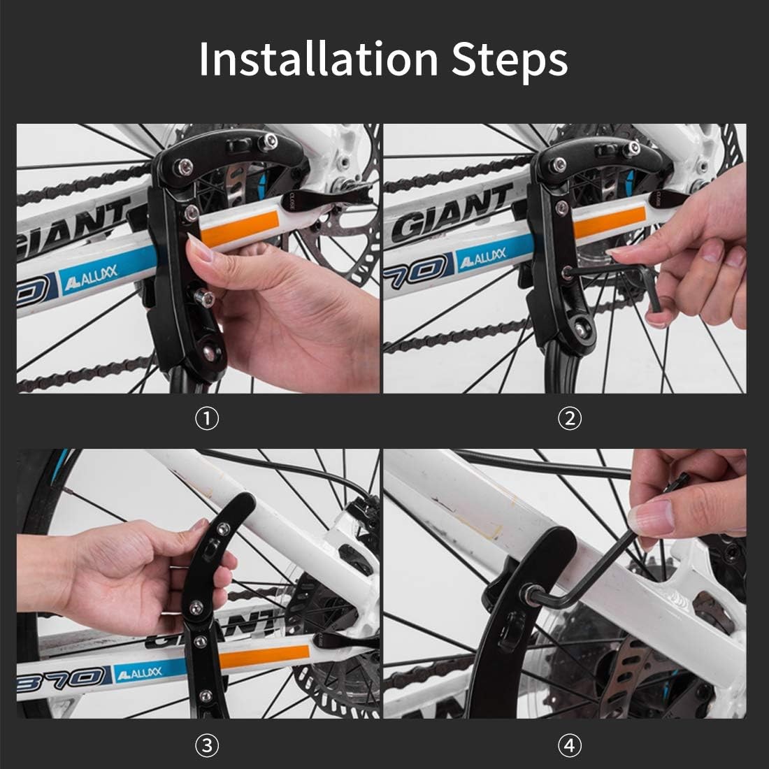 ROCKBROS Bike Kickstand for Mountain Bicycle 24"-28" Adjustable Bike Side Stand