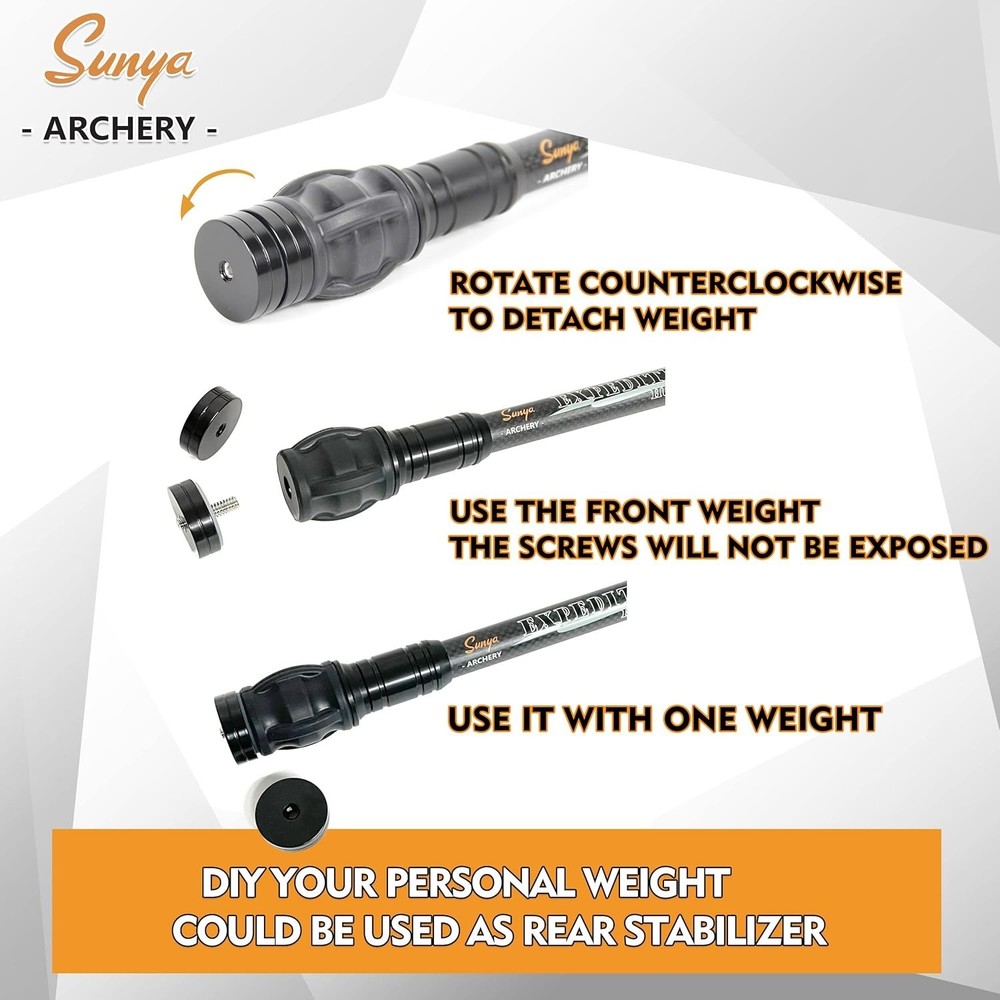 Carbon Fiber Archery Bow Stabilizer Kit=