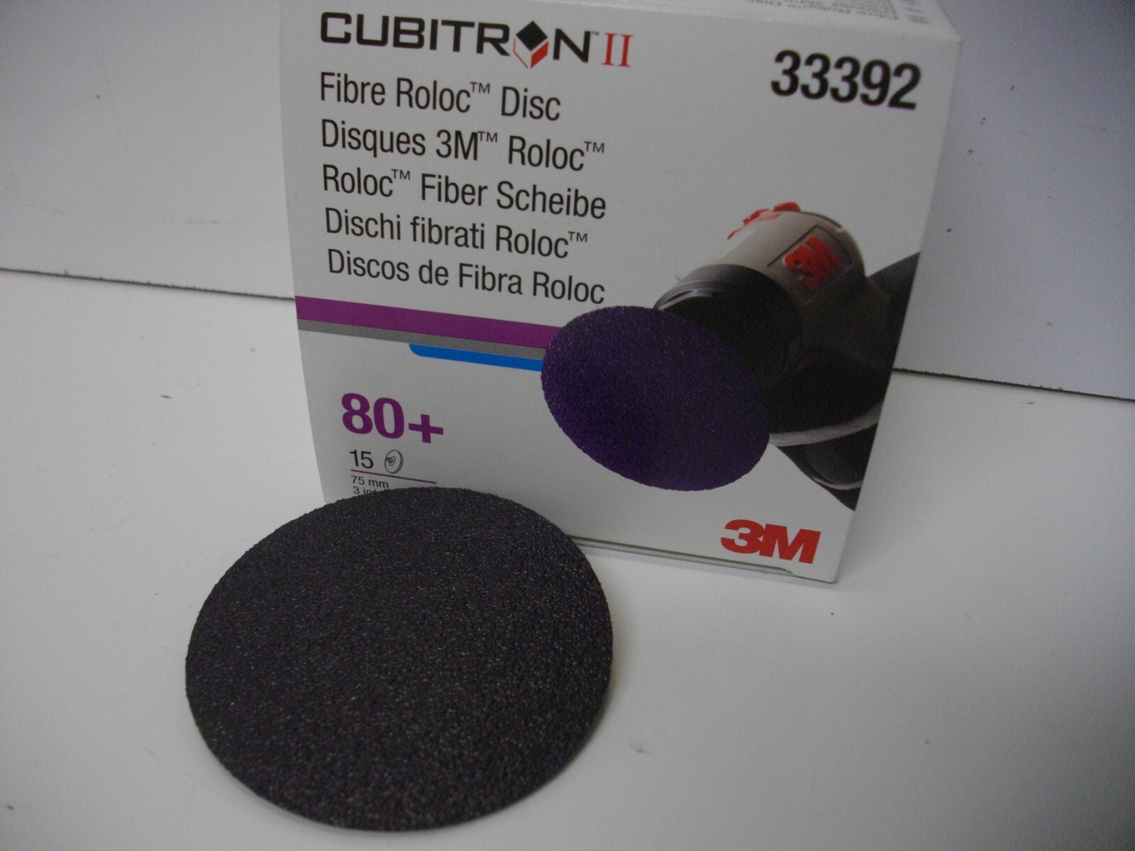 3M 33392 Cubitron II 3" sanding disc 80+ Grit box of 15 each