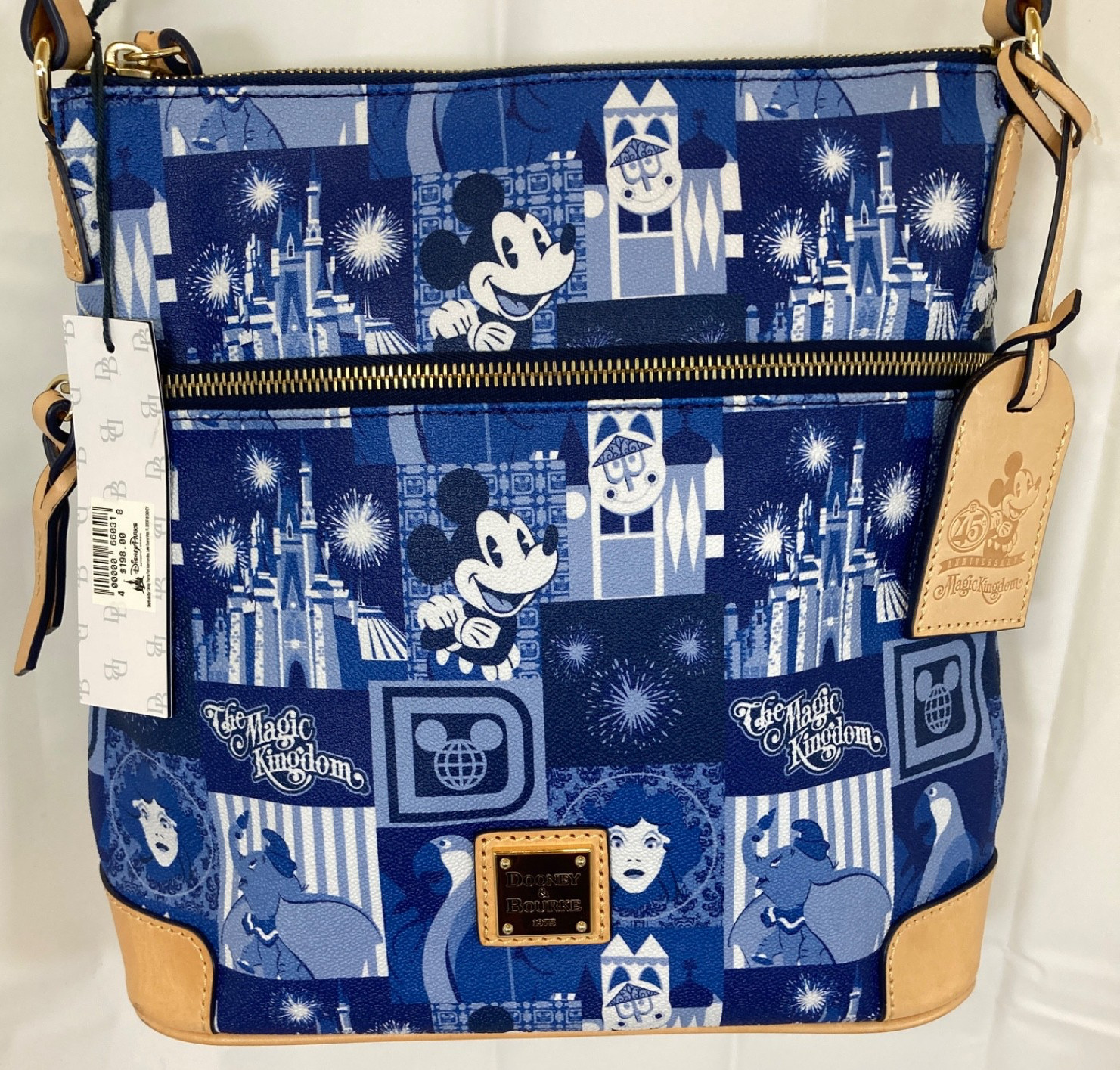 Disney Dooney & Bourke Letter Carrier NWT 2016 Magic Kingdom 45th Anniversary