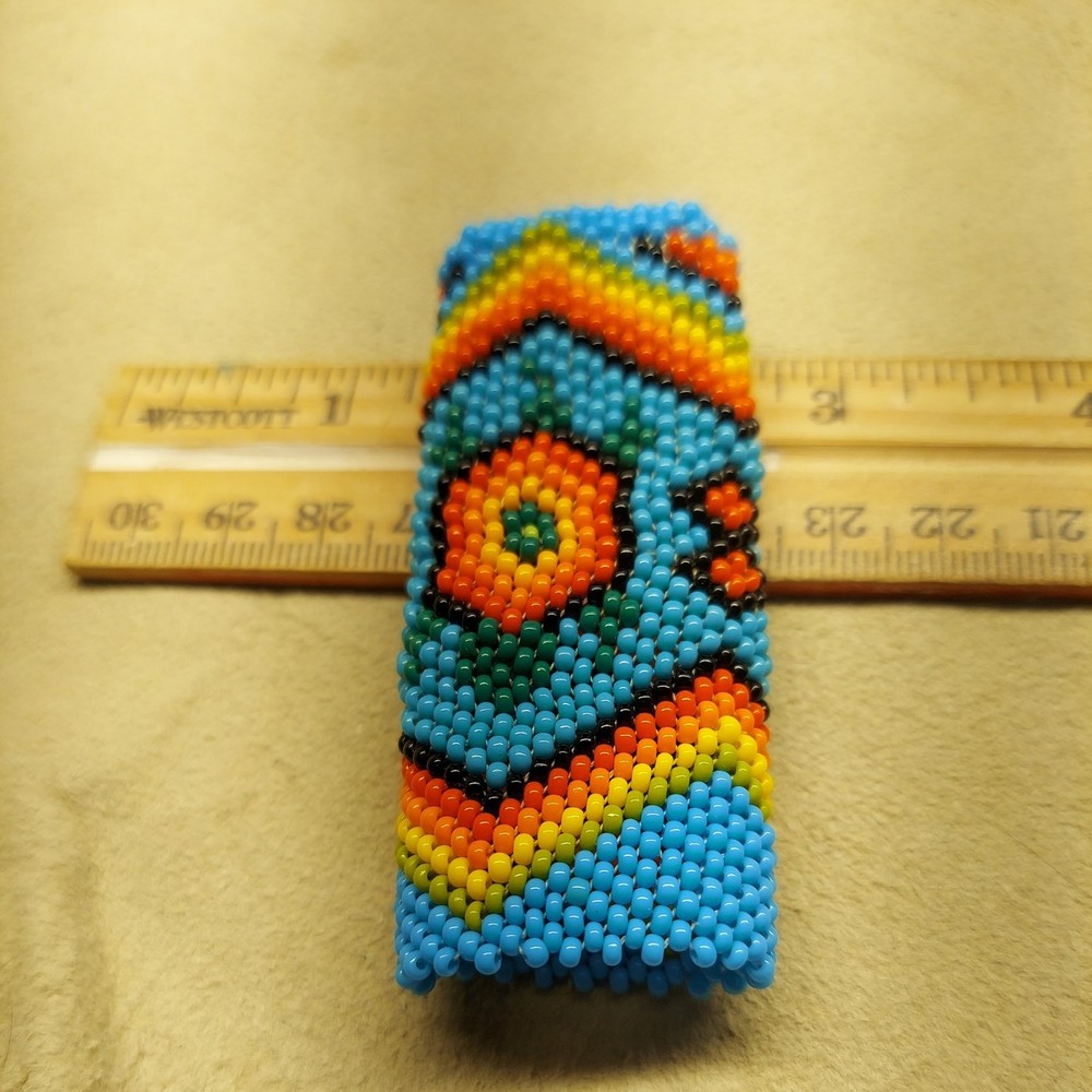 Beaded Lighter Case Turtle