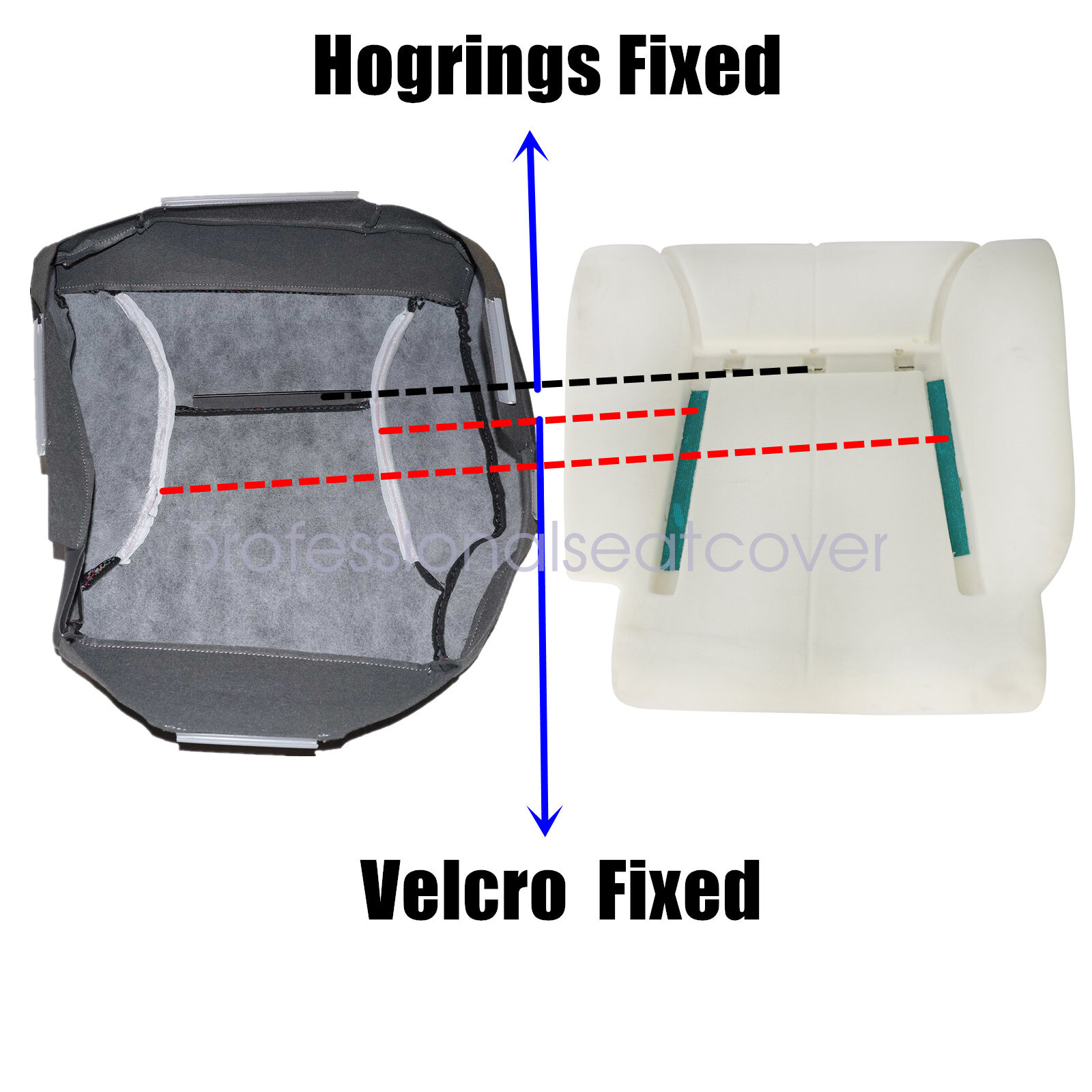 Driver Bottom Seat Cover + Foam Cushion Fits 1998-2002 Dodge Ram 1500 2500 3500