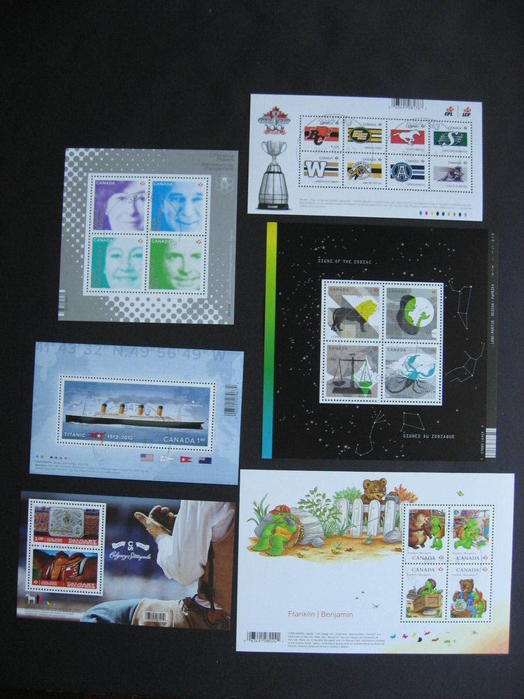 CANADA all different modern souvenir sheets used! PLZ read description