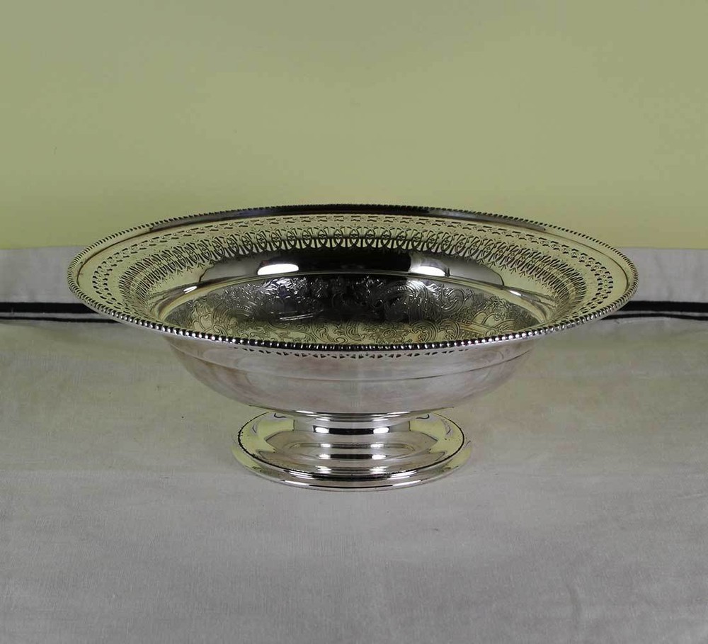 Fruit Bowl, Pierced Border, Embossed