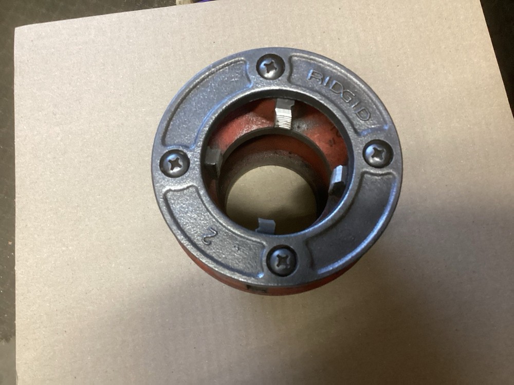 Ridgid 12-R Pipe Threader Threading 2" Die Ratcheting GOOD TEETH
