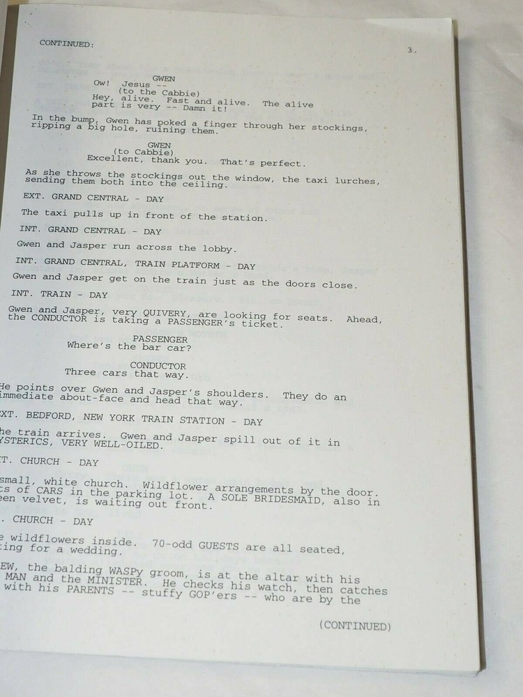 "28 DAYS" Original Screenplay Script by Suzannah Grant 1999