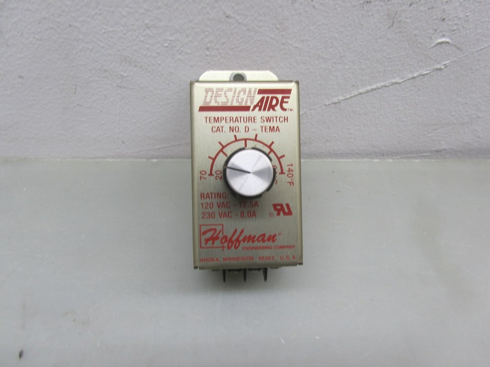 HOFFMAN DESIGN AIRE NO. D-TEMA TEMPERATURE SWITCH, USED