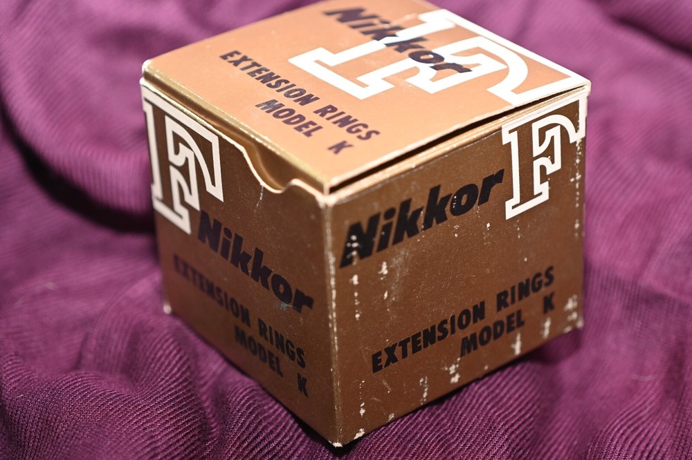 EMPTY BOX ONLY for Nikon EXTENSION RING MODEL K + GUIDE INSIDE (NO EXTENSION)