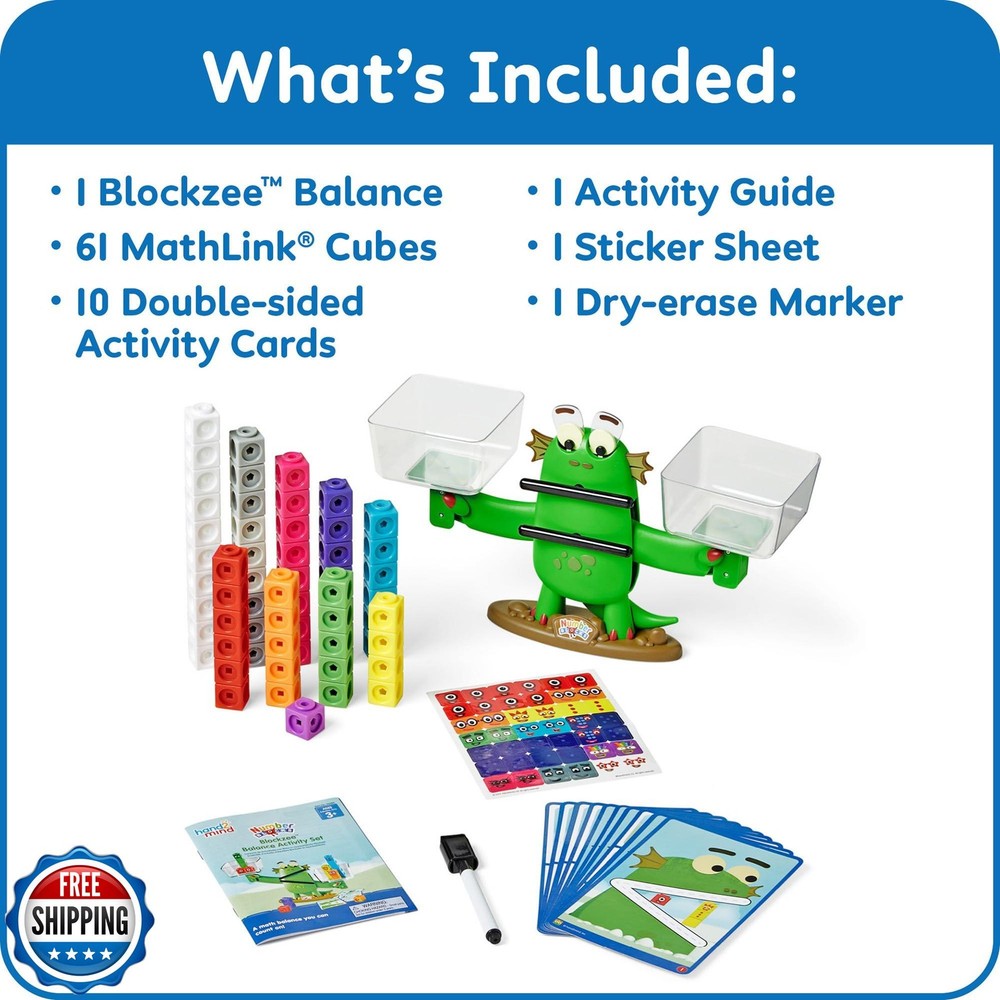 hand2mind Numberblocks Blockzee Balance Activity Set, ﻿61 MathLin