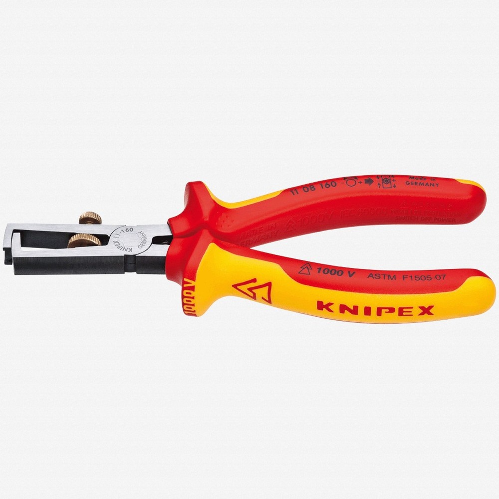 Knipex 6.3" Wire Insulation Strippers - Insulated