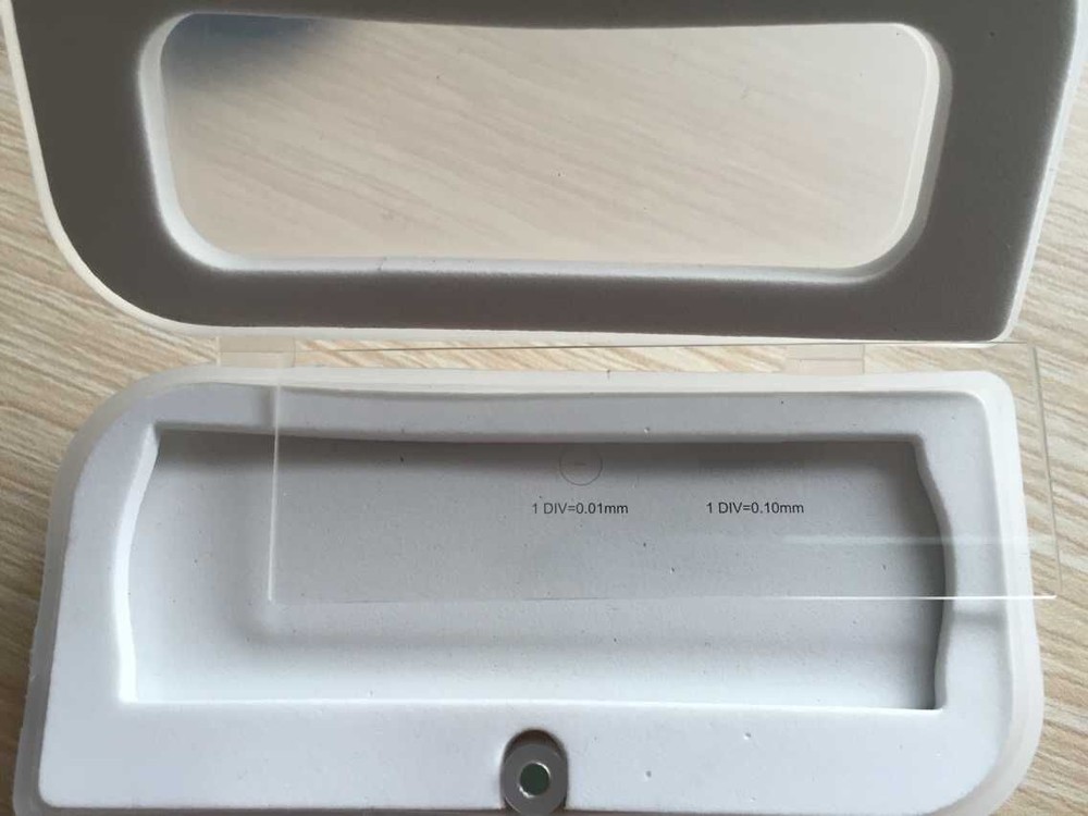 New Calibration Slide with Two Scale 0.01mm 0.1mm Micrometer Microscope Stage
