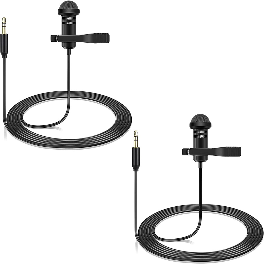 2 Pack Lavalier Microphone for DJI Mic 2 & Rode Wireless GO 2 Transmitters