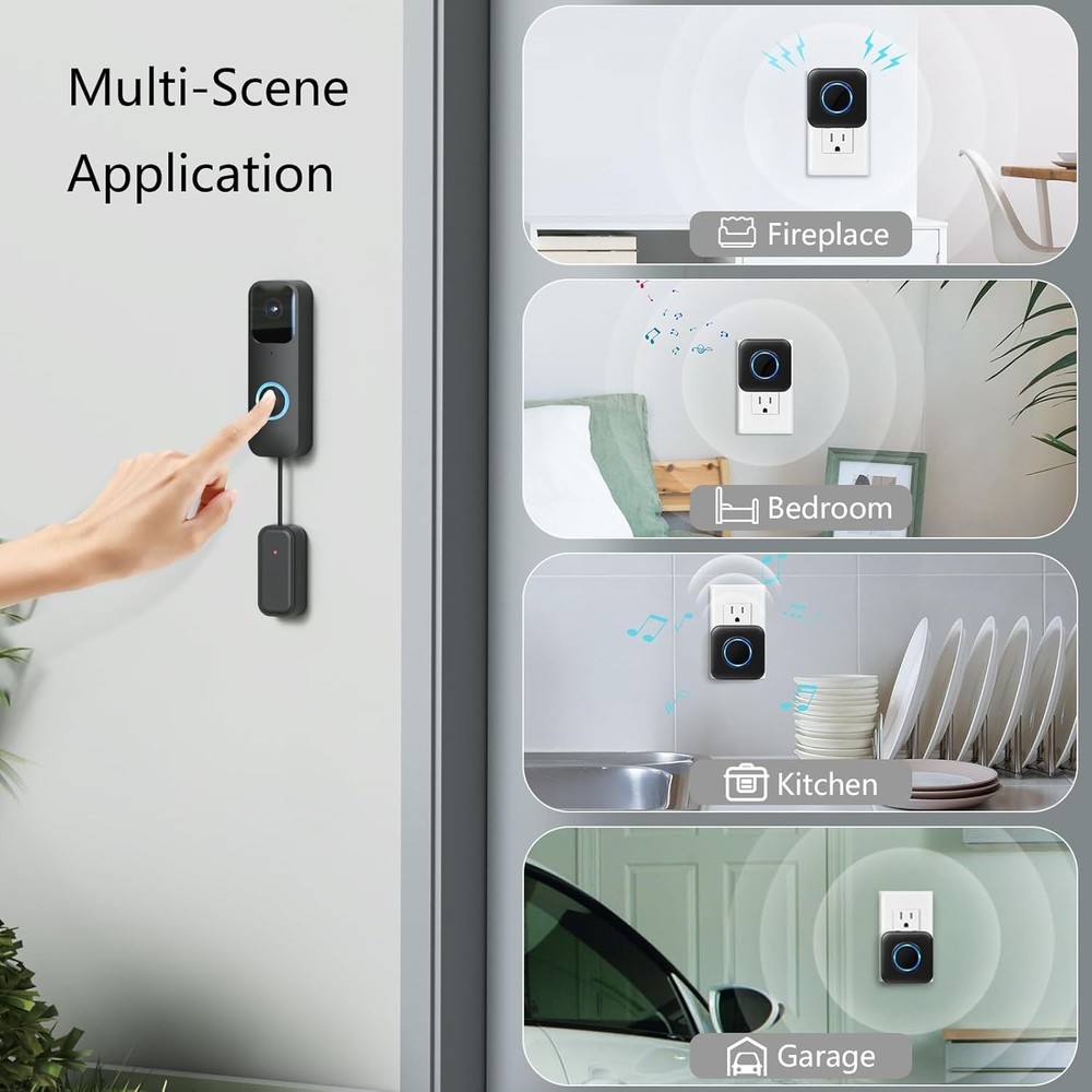 Blink Video Doorbell Chime Extender – 656ft Coverage, 1 Extender & Receiver Set