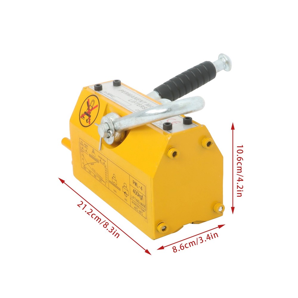 880LBS Pulling & Lifting Capacity Permanent Magnetic Lifter 2.5 Safety Factor