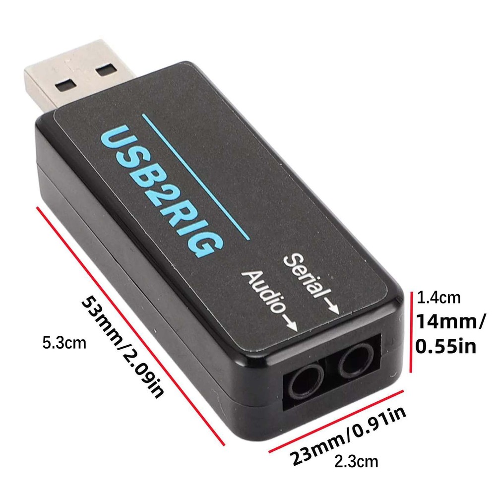1* USB2RIG USB Sound Card Audio&Serial Ports Comprehensive Functionality