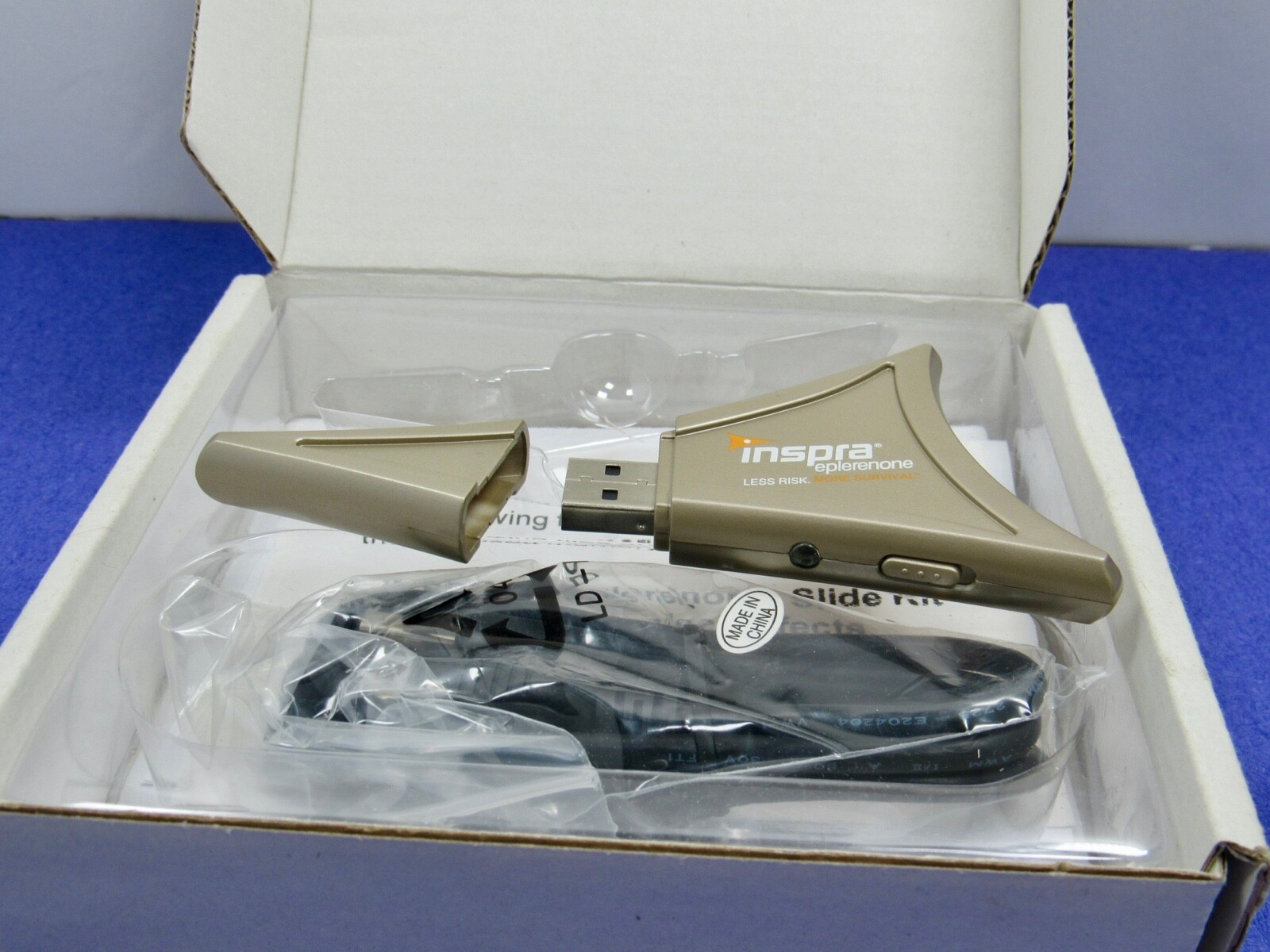 Rare Inspra Flash Drive + Metal Stethoscope Tag Drug Rep Pharmaceutical Promo