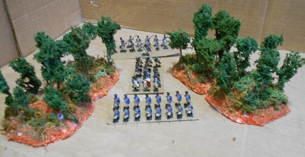 4 Forest Terrain Modules for Wargames, HO Scale Model Train Layout, Scenery