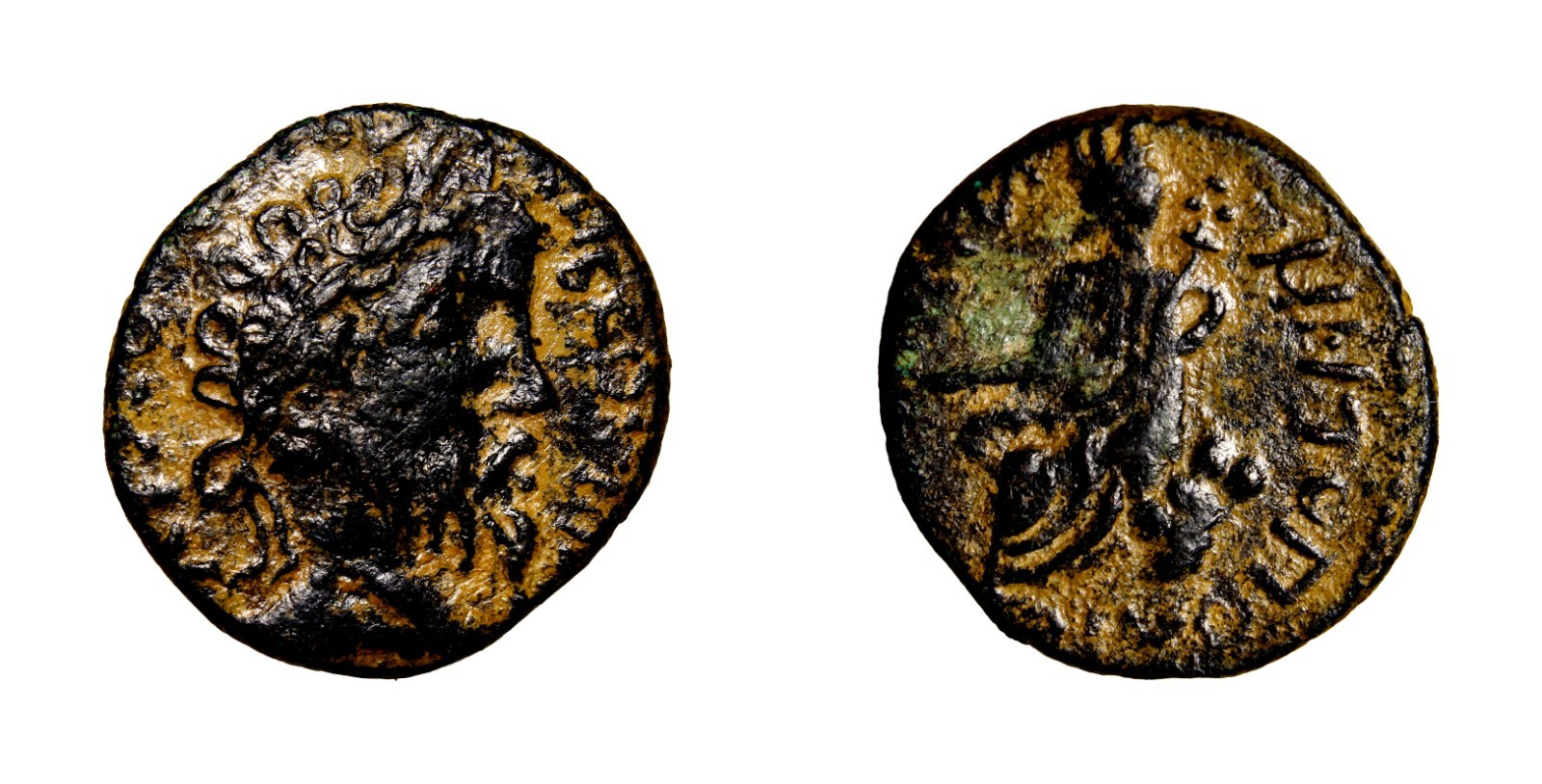 RARE Nabataean Letters Petraea, Petra. Septimius Severus. Æ (6.81 g), AD 193