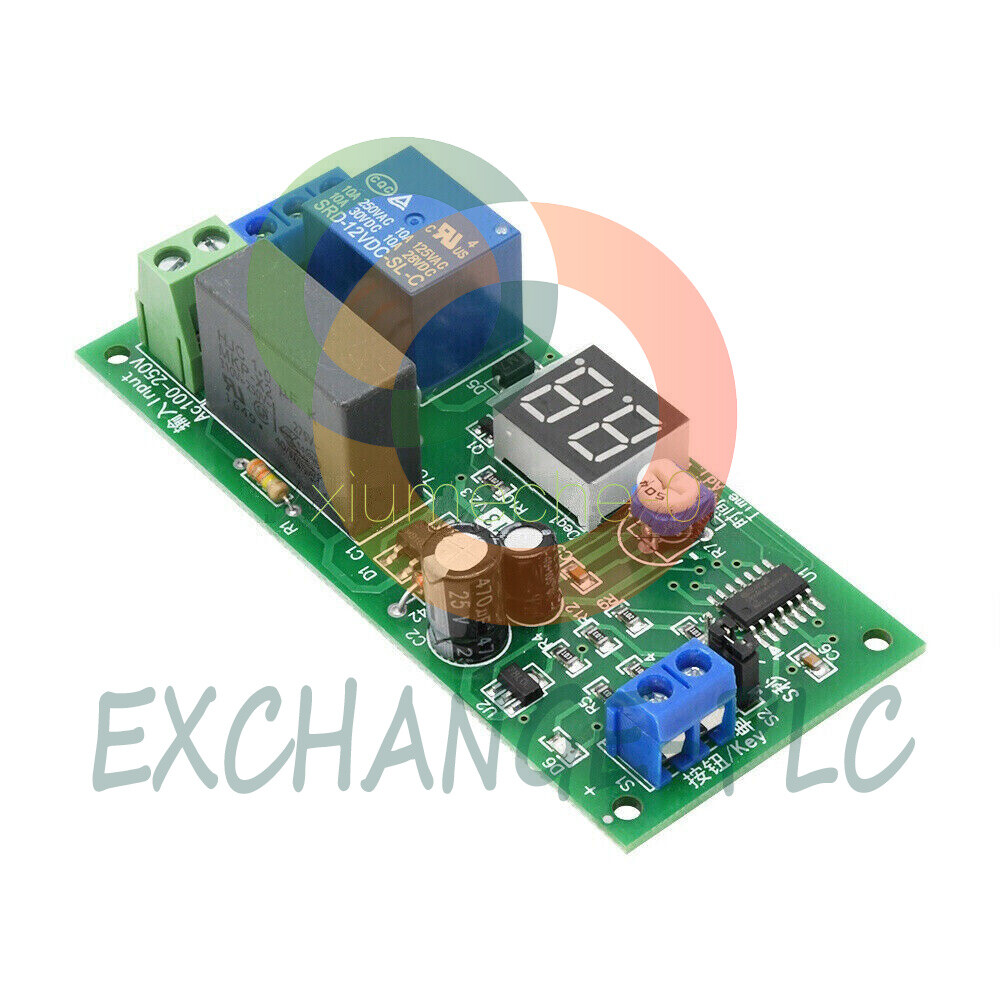 AC 220V Digital Display Delay Relay Module Delay Timer Switch 0-99 S/Min JK13