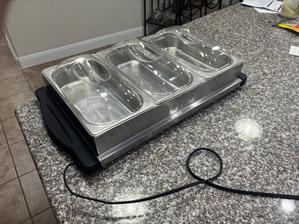 Waring Pro Buffet Server 3 Trays Model # BFS50B
