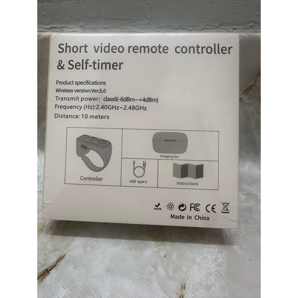 MERNEUO TikTok Scrolling Camera Remote Control Self Timer Ring