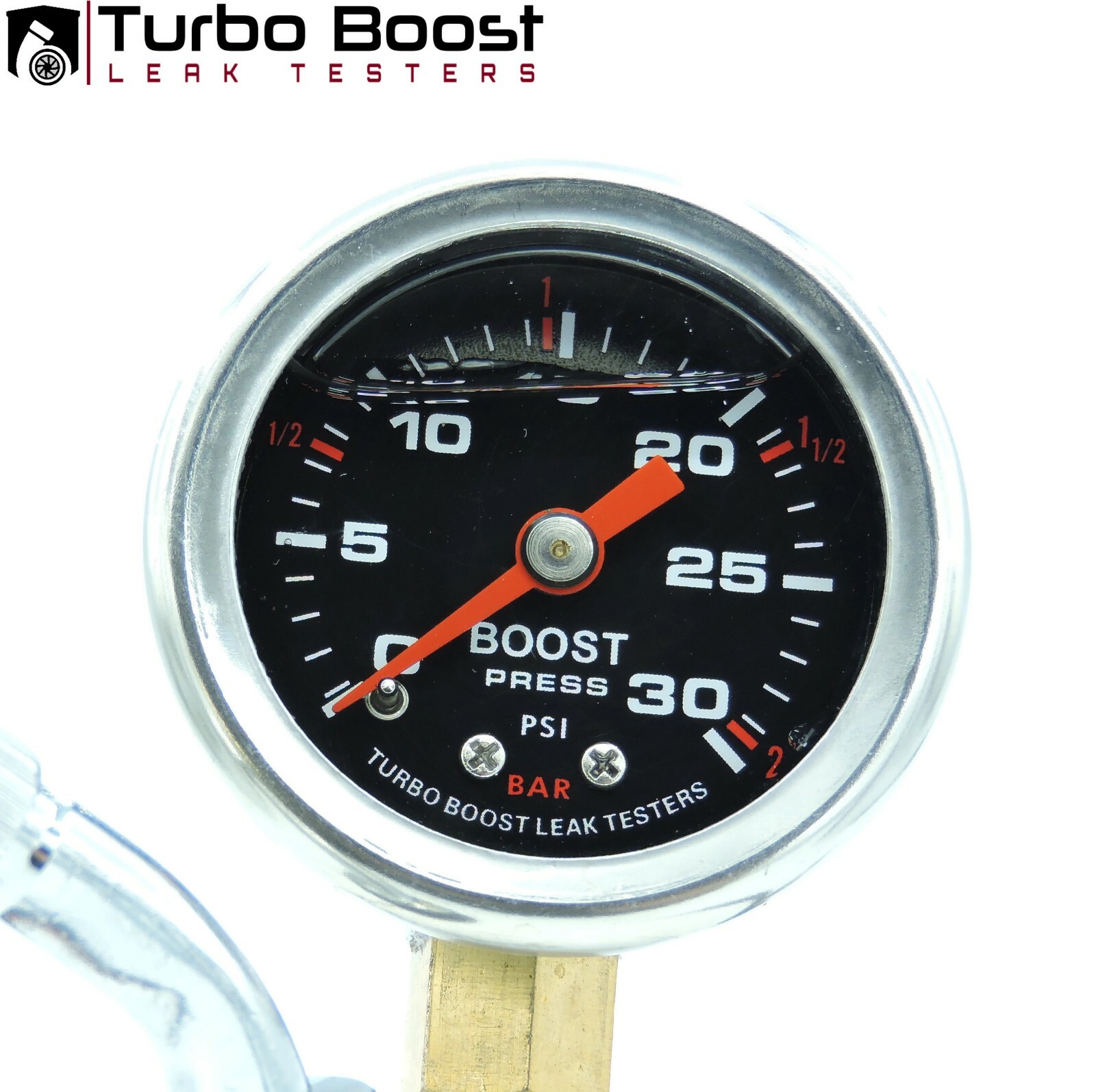 4" TURBO BOOST LEAK TESTER - 30PSI Stainless Gauge Tbolt Clamps Fast & FREE SHIP