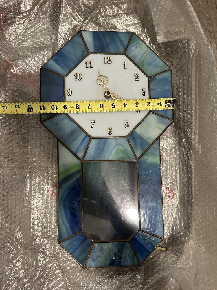 Vintage stained glass clock