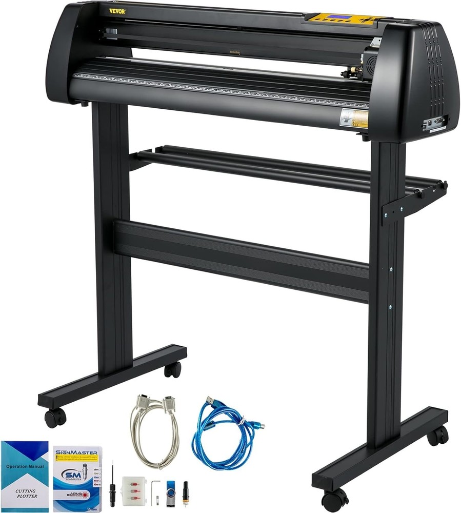 28-Inch Vinyl Cutter Plotter with LCD Display & Adjustable Speed - Signmaker'...