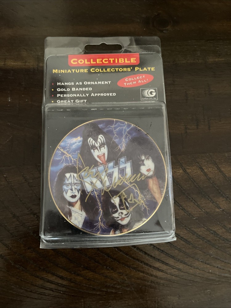 KISS Rare 1997 Autographed Only By Ace Frehley And 1 Of 100 Miniature Plate 3.5”
